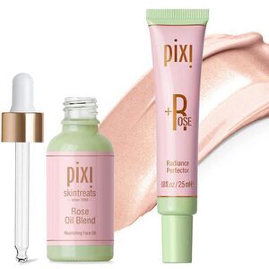 Pixi Dewy Skin Bundle: Rose Nourishing Facial Oil & +Rose Radiance Perfector